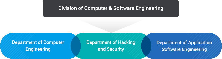 Department of Computer Engineering, Department of Hacking and Security, Department of Application Software Engineering